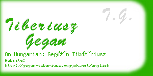 tiberiusz gegan business card